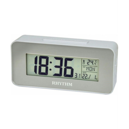 Despertador Digital RHYTHM con calendario en español LCT086NR03
