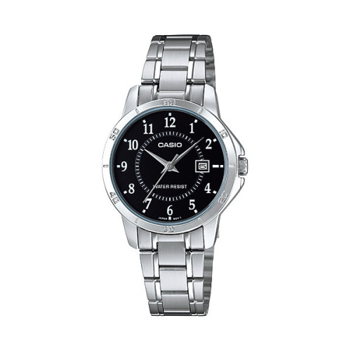 Reloj Señora Casio plateado con numeros LTP-V004D-1B