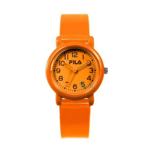 Reloj infantil color naranja con numeros